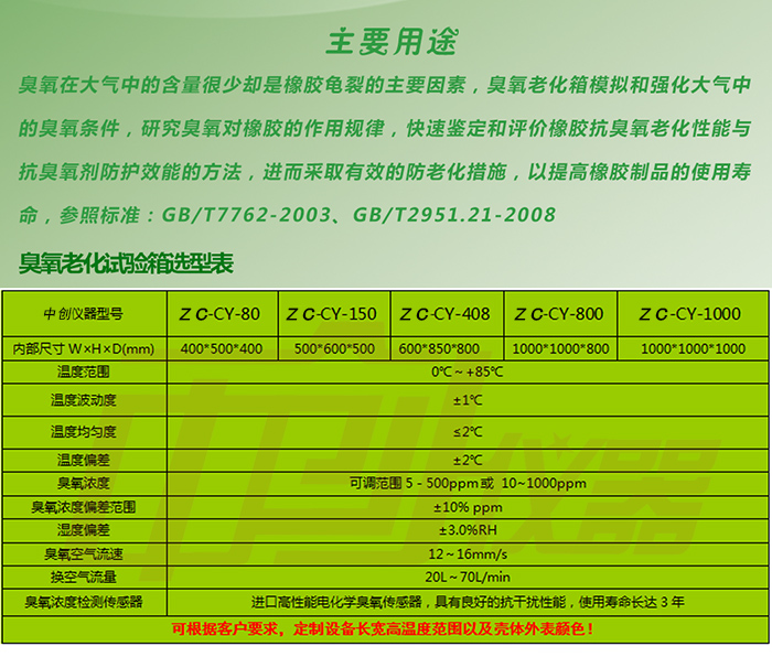 臭氧老化試驗機詳細參數(shù)表介紹